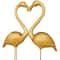 Gold Resin Eclectic Flamingo Sculpture 24" x 15" x 5"